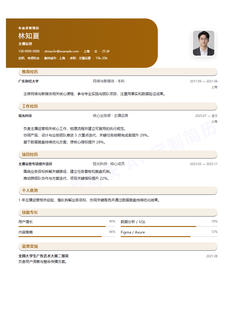 晴空胶囊主播运营 · 初级内容示例